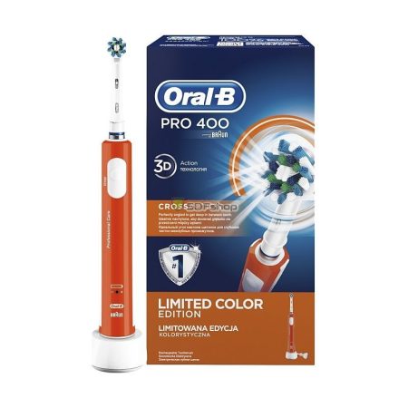 Oral-B PRO 400  D16.513  elektromos fogkefe 1 pótkefével NARANCS + ajándék