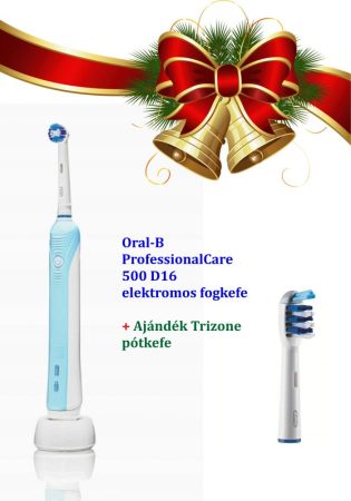 Oral-B ProfessionalCare 500 D16 elektromos fogkefe Karácsonyi csomag