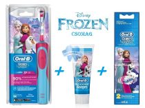   Oral-B JÉGVARÁZS Frozen gyermek elektromos fogkefe + 2db pótkefével, fogkrémmel + ajándék